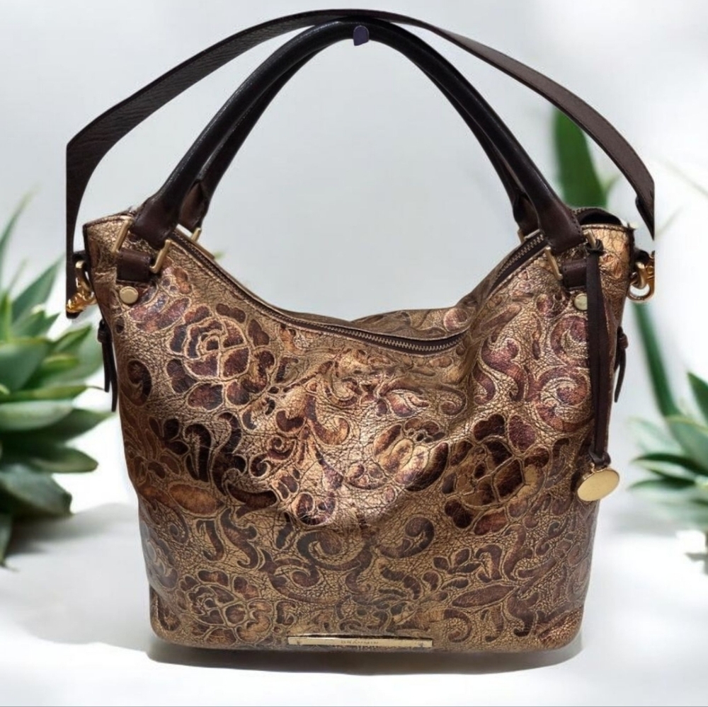 🤎▪️Brahmin▪️‼️RARE‼️ VINTAGE‼️Norah In Golden And Bronze Paisley Shoulder Bag